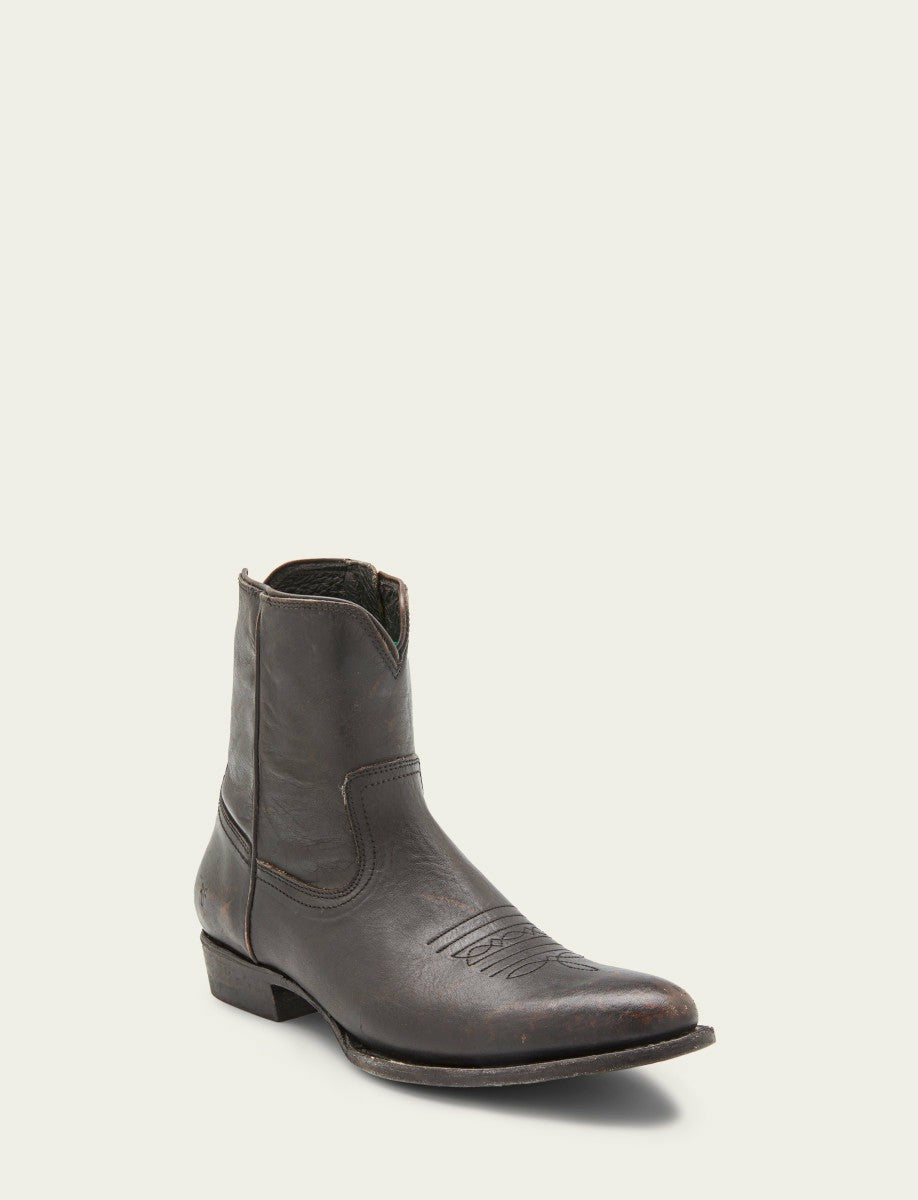 Men’s Antique Black Austin Inside Zip Leather Boots