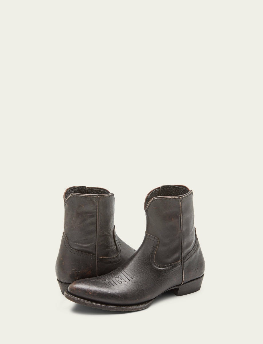 Men’s Antique Black Austin Inside Zip Leather Boots