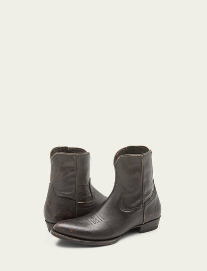 Men’s Antique Black Austin Inside Zip Leather Boots