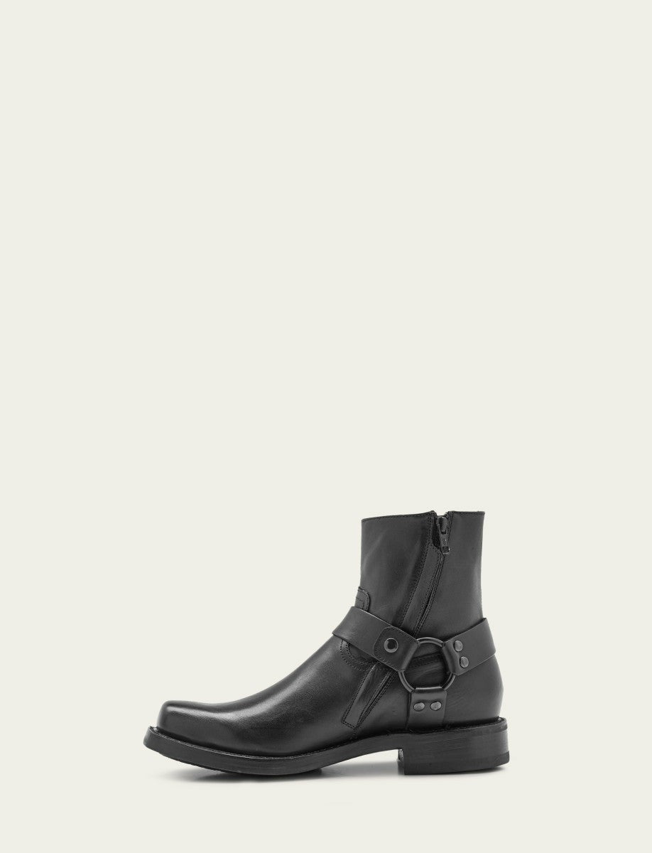 Men’s Black Conway Harness Leather Boots