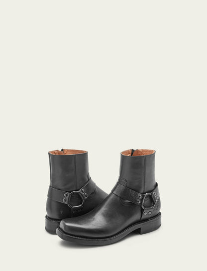 Men’s Black Conway Harness Leather Boots