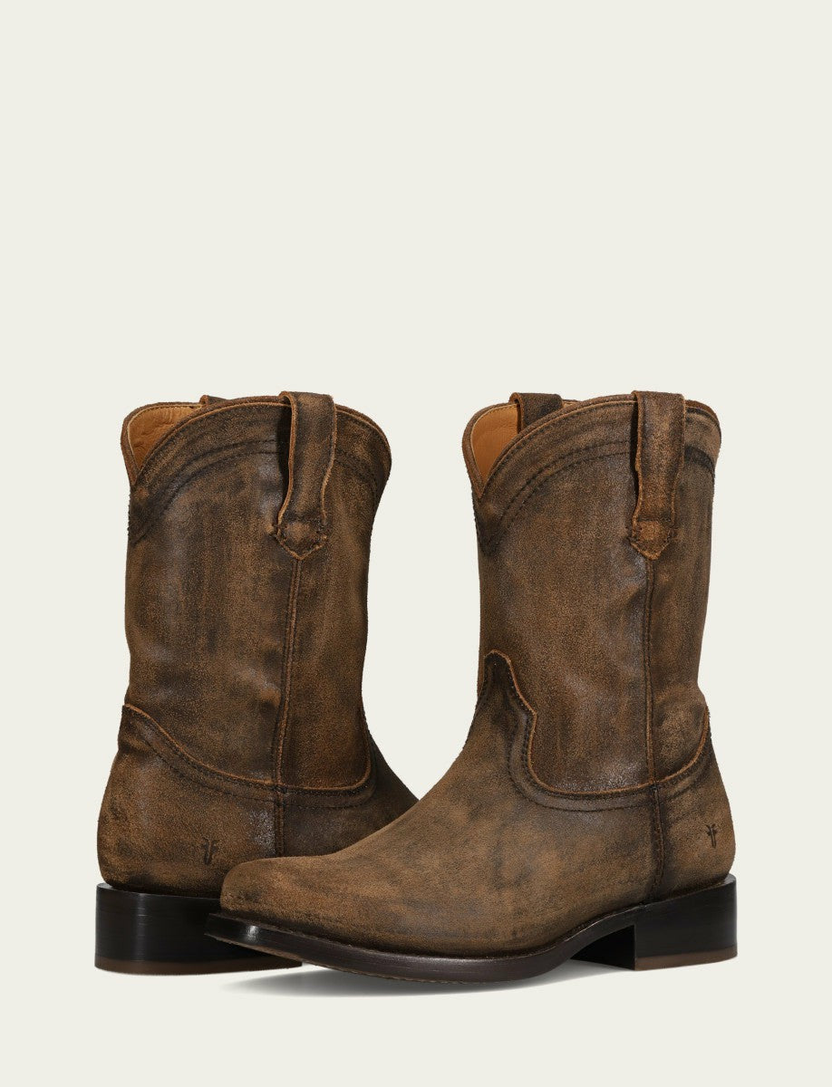 Men’s Chocolate Vintage Leather Campus Roper Boots