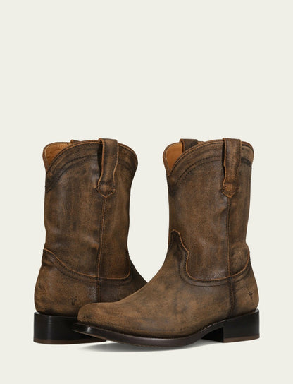 Men’s Chocolate Vintage Leather Campus Roper Boots