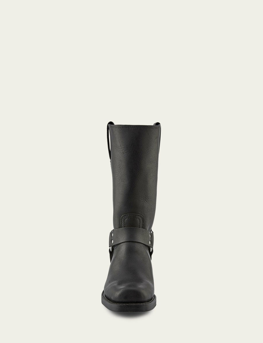 Men’s Black Harness 12R Leather Boots