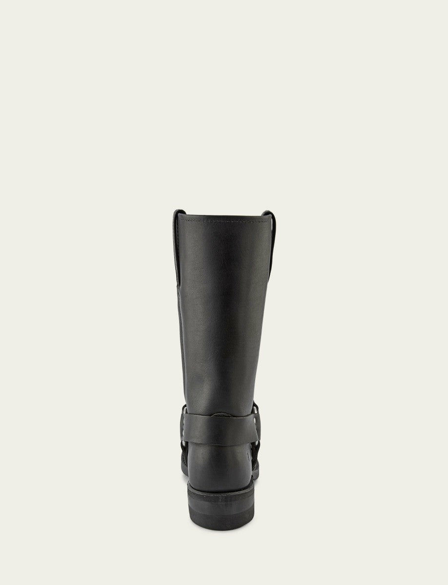 Men’s Black Harness 12R Leather Boots