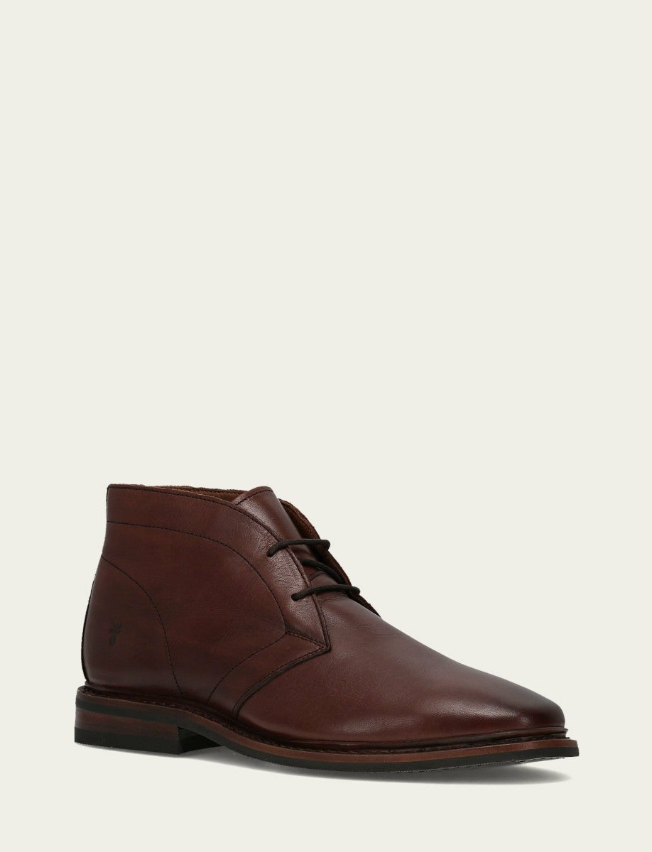 Men's Brown Oiled Leather Paul Chukka Boots