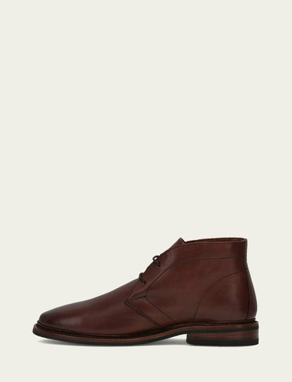 Men's Brown Oiled Leather Paul Chukka Boots
