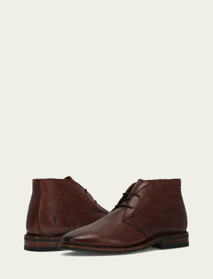 Men's Brown Oiled Leather Paul Chukka Boots
