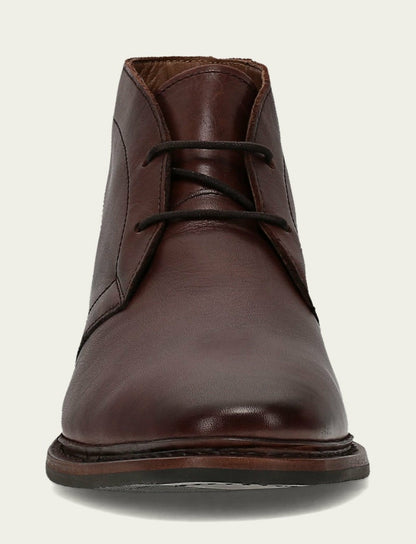 Men's Brown Oiled Leather Paul Chukka Boots