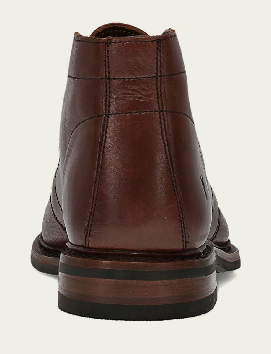 Men's Brown Oiled Leather Paul Chukka Boots