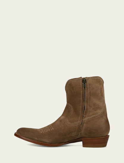 Men’s Mushroom Austin Inside Zip Suede Boots