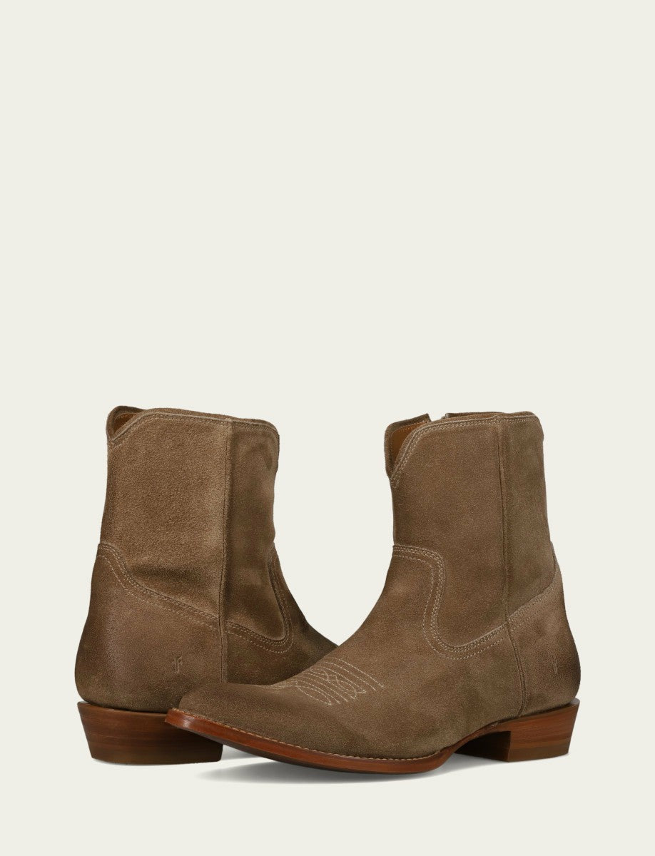 Men’s Mushroom Austin Inside Zip Suede Boots