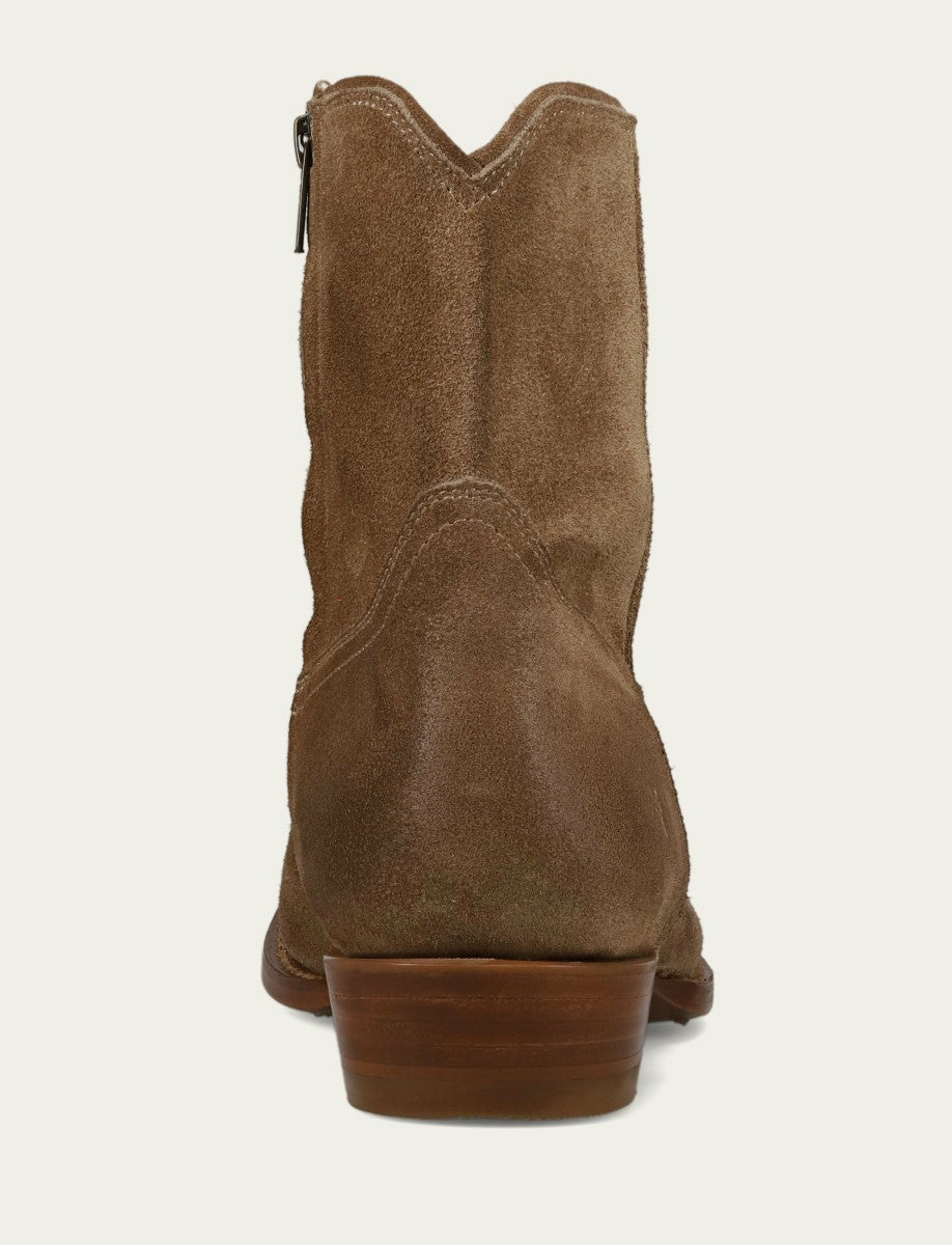 Men’s Mushroom Austin Inside Zip Suede Boots