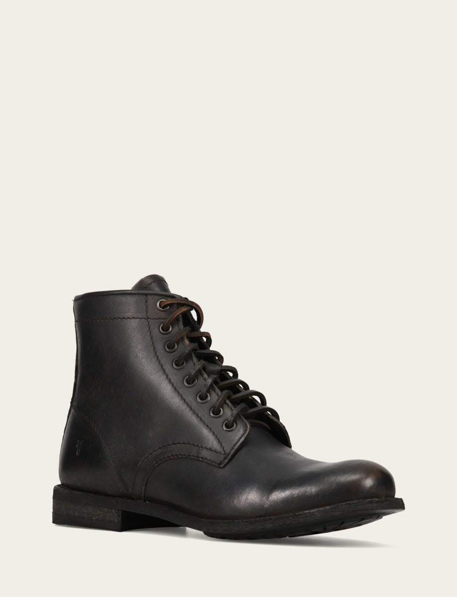 Men's Antiqued Black Tyler Flex Lace Up Boots
