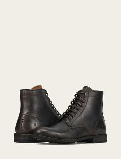 Men's Antiqued Black Tyler Flex Lace Up Boots