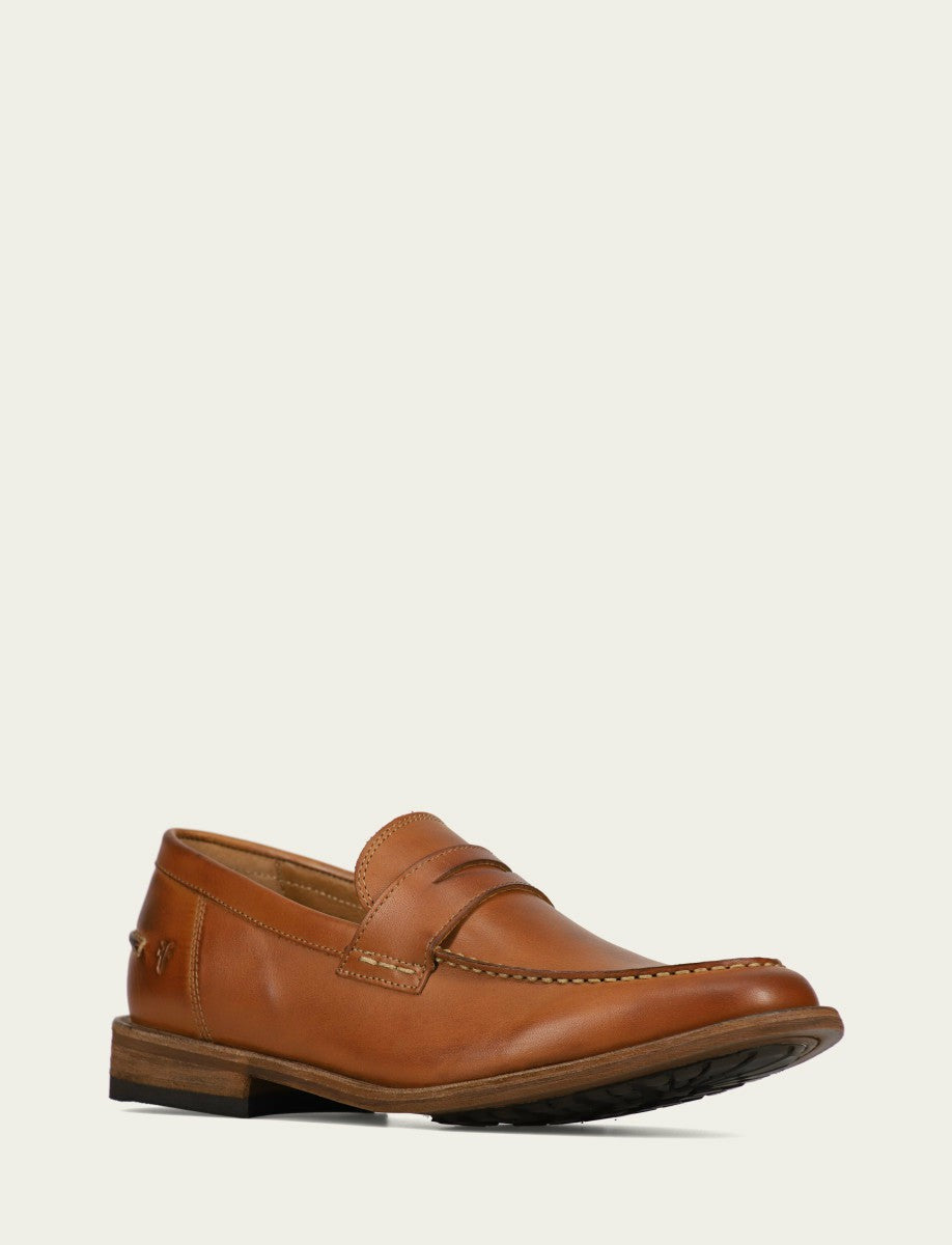 Men’s Caramel Leather Tyler Flex Penny Casual Leather Shoes
