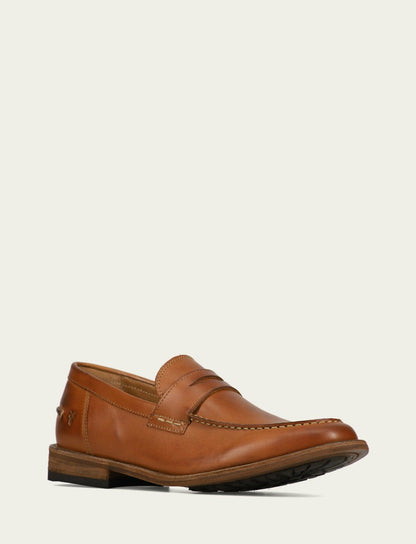 Men’s Caramel Leather Tyler Flex Penny Casual Leather Shoes