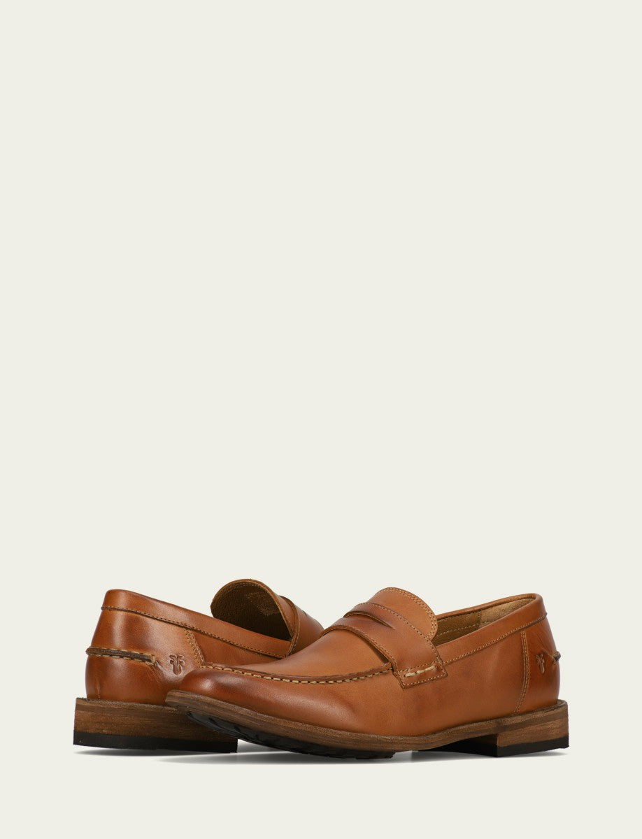 Men’s Caramel Leather Tyler Flex Penny Casual Leather Shoes