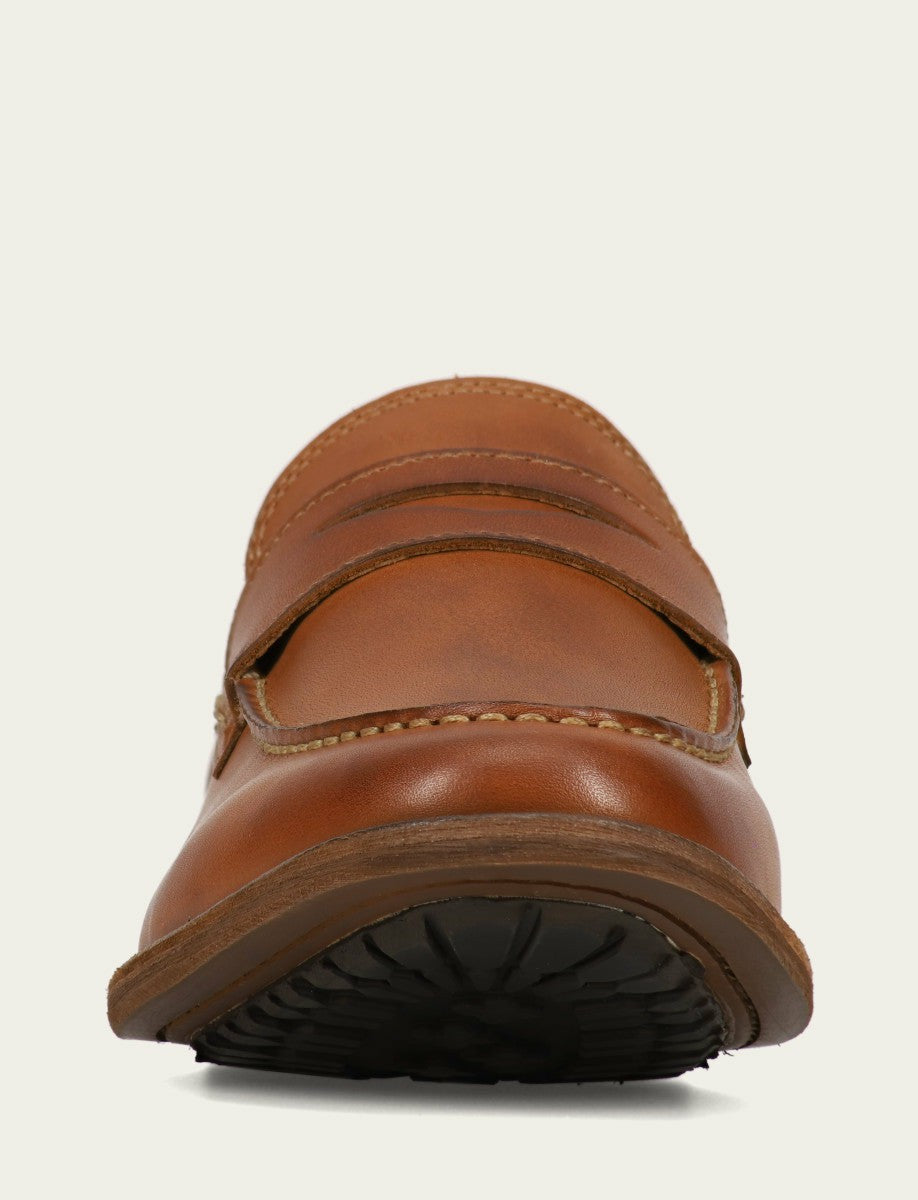 Men’s Caramel Leather Tyler Flex Penny Casual Leather Shoes