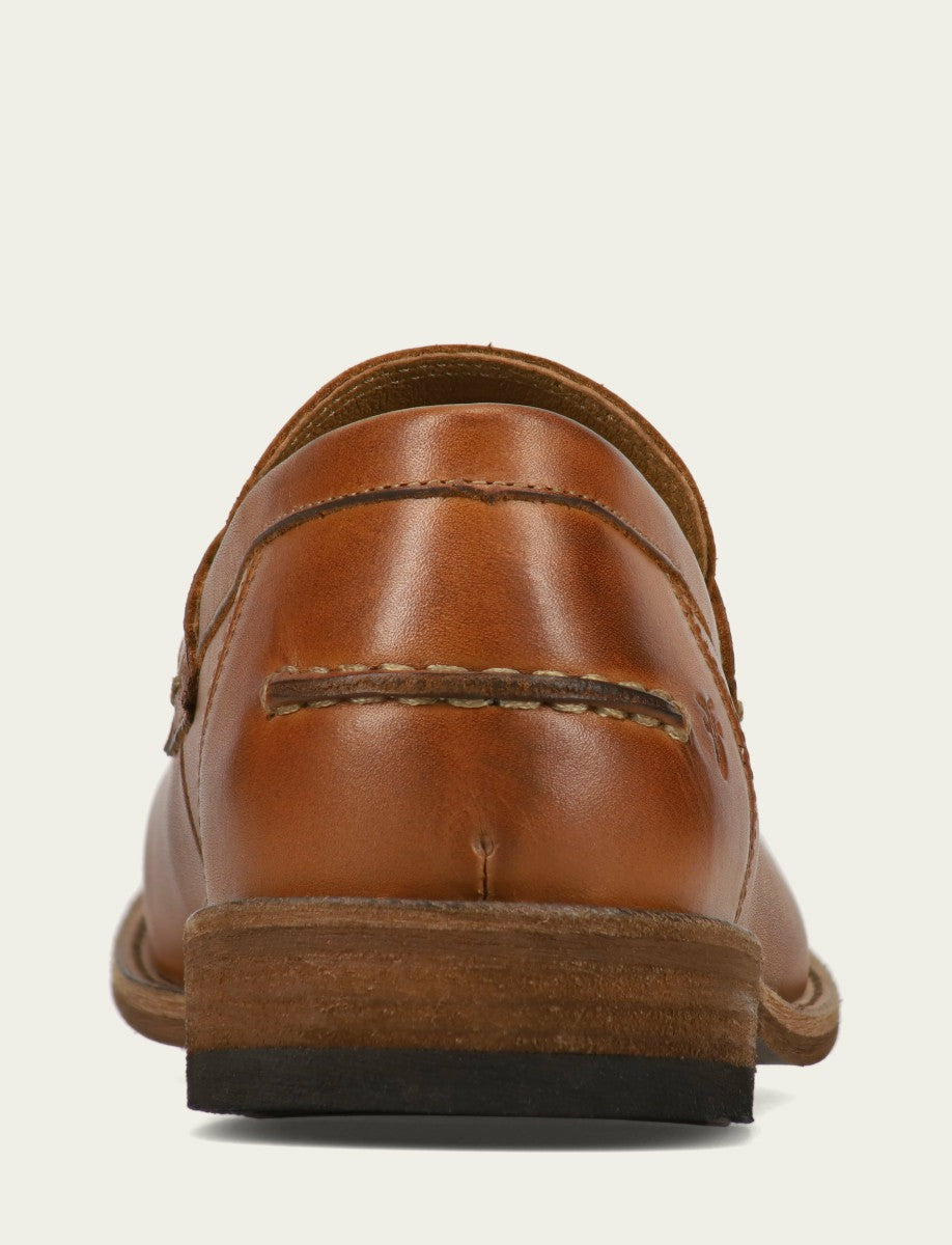 Men’s Caramel Leather Tyler Flex Penny Casual Leather Shoes