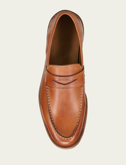 Men’s Caramel Leather Tyler Flex Penny Casual Leather Shoes