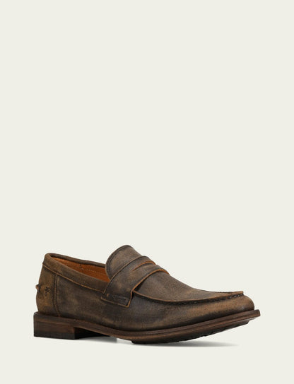 Men’s Chocolate Leather Tyler Flex Penny Casual Leather Shoes
