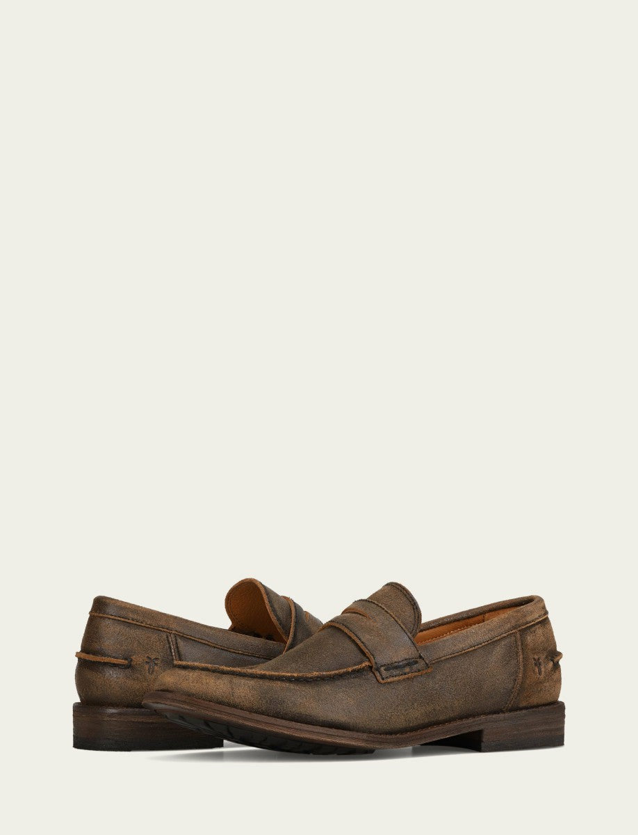 Men’s Chocolate Leather Tyler Flex Penny Casual Leather Shoes