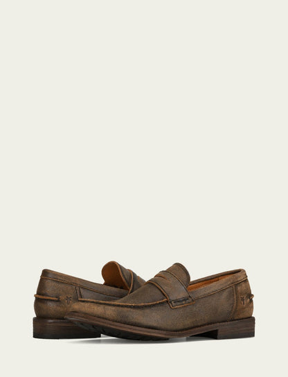 Men’s Chocolate Leather Tyler Flex Penny Casual Leather Shoes