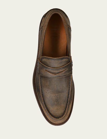 Men’s Chocolate Leather Tyler Flex Penny Casual Leather Shoes