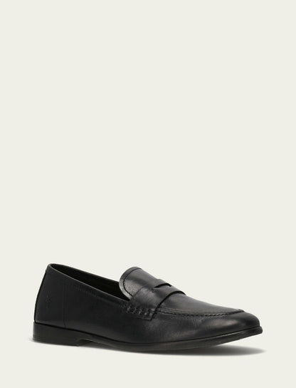 Men’s Black Leather Graham Penny Casual Leather Shoes