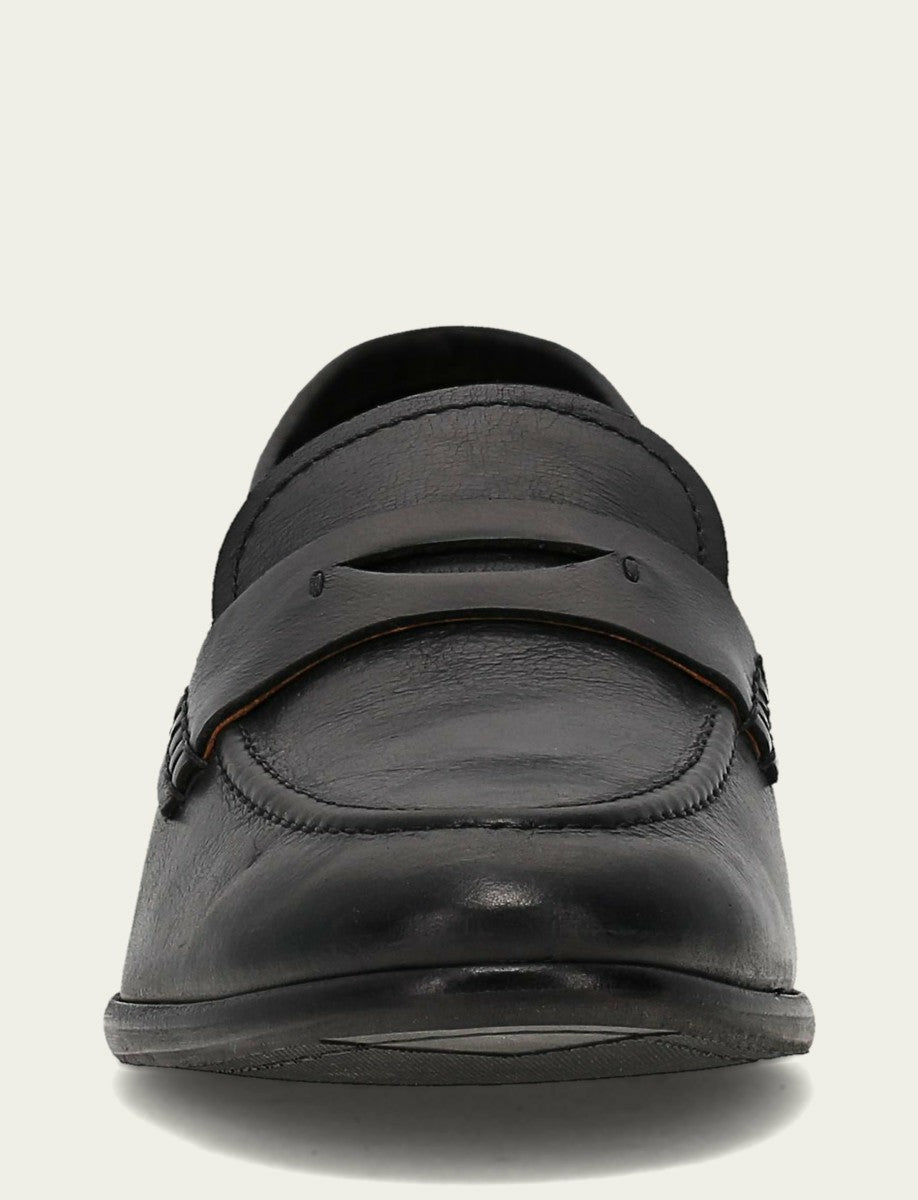 Men’s Black Leather Graham Penny Casual Leather Shoes