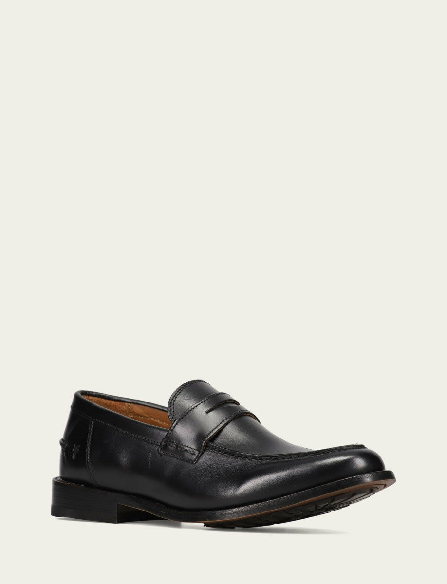 Men’s Black Leather Tyler Flex Penny Casual Leather Shoes