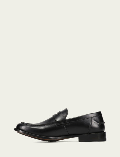 Men’s Black Leather Tyler Flex Penny Casual Leather Shoes