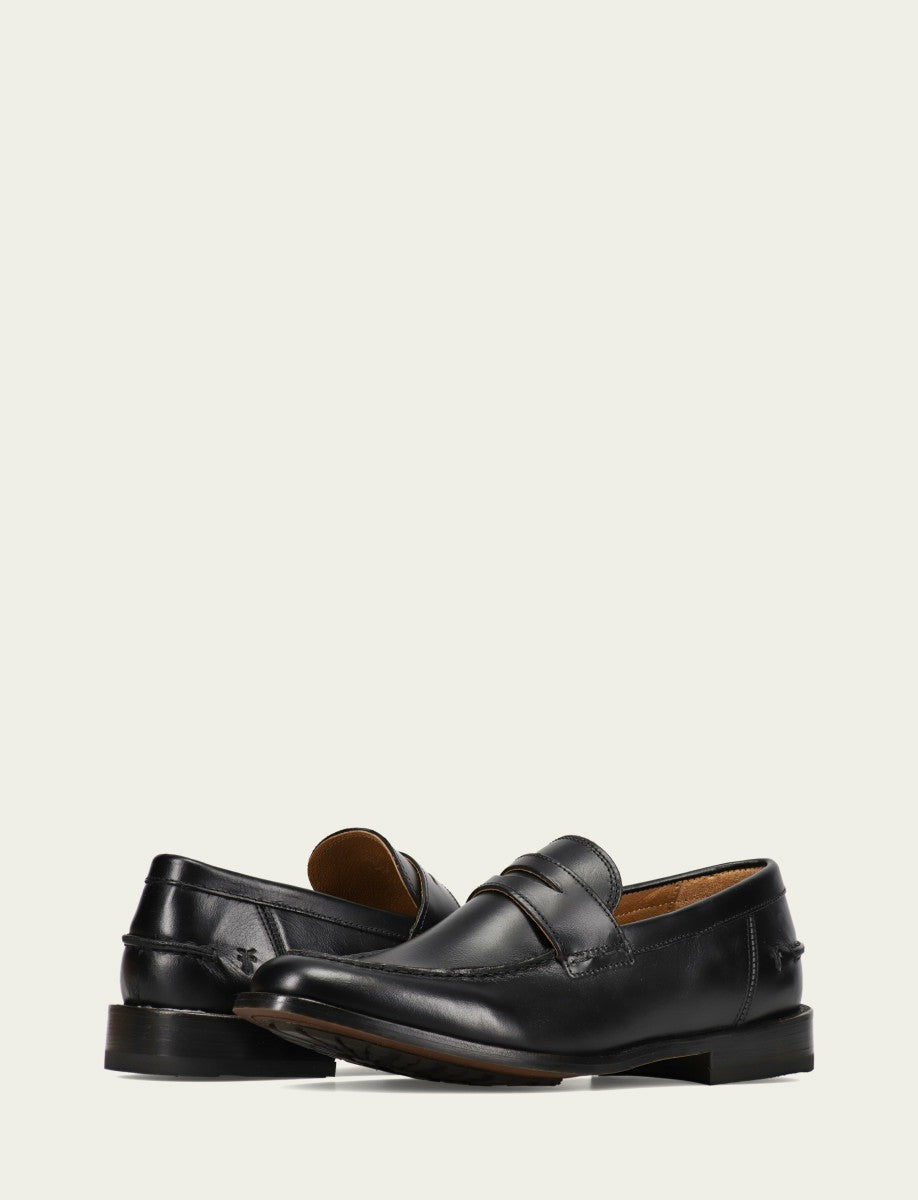 Men’s Black Leather Tyler Flex Penny Casual Leather Shoes