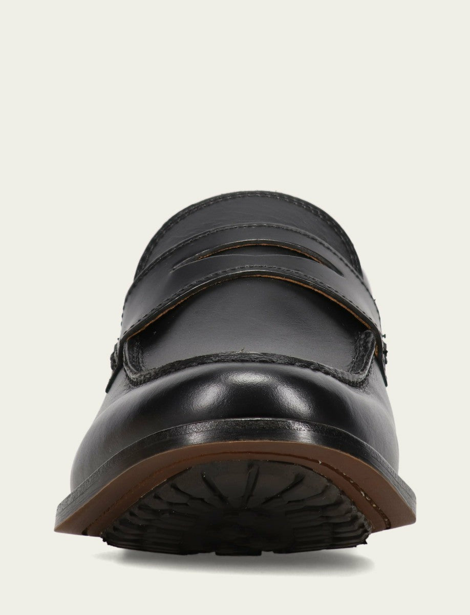Men’s Black Leather Tyler Flex Penny Casual Leather Shoes