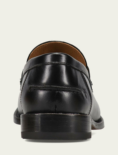 Men’s Black Leather Tyler Flex Penny Casual Leather Shoes
