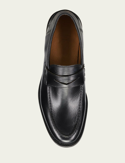 Men’s Black Leather Tyler Flex Penny Casual Leather Shoes