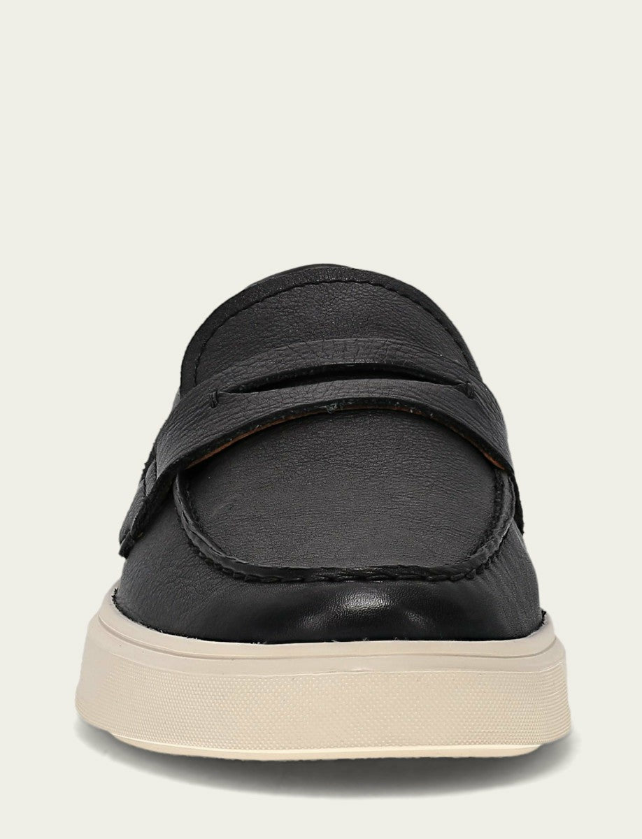 Men’s Black Beau Penny Leather Sneakers