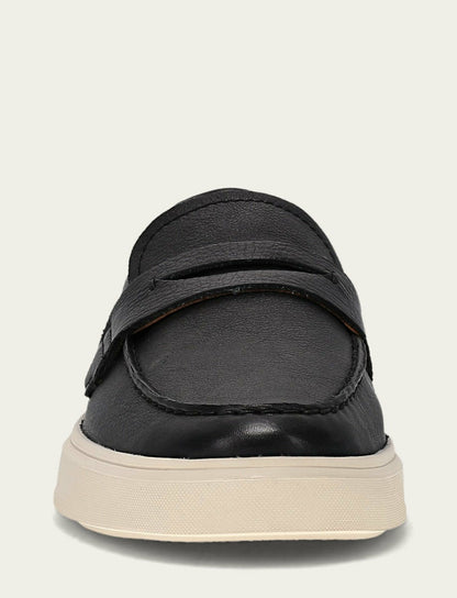 Men’s Black Beau Penny Leather Sneakers