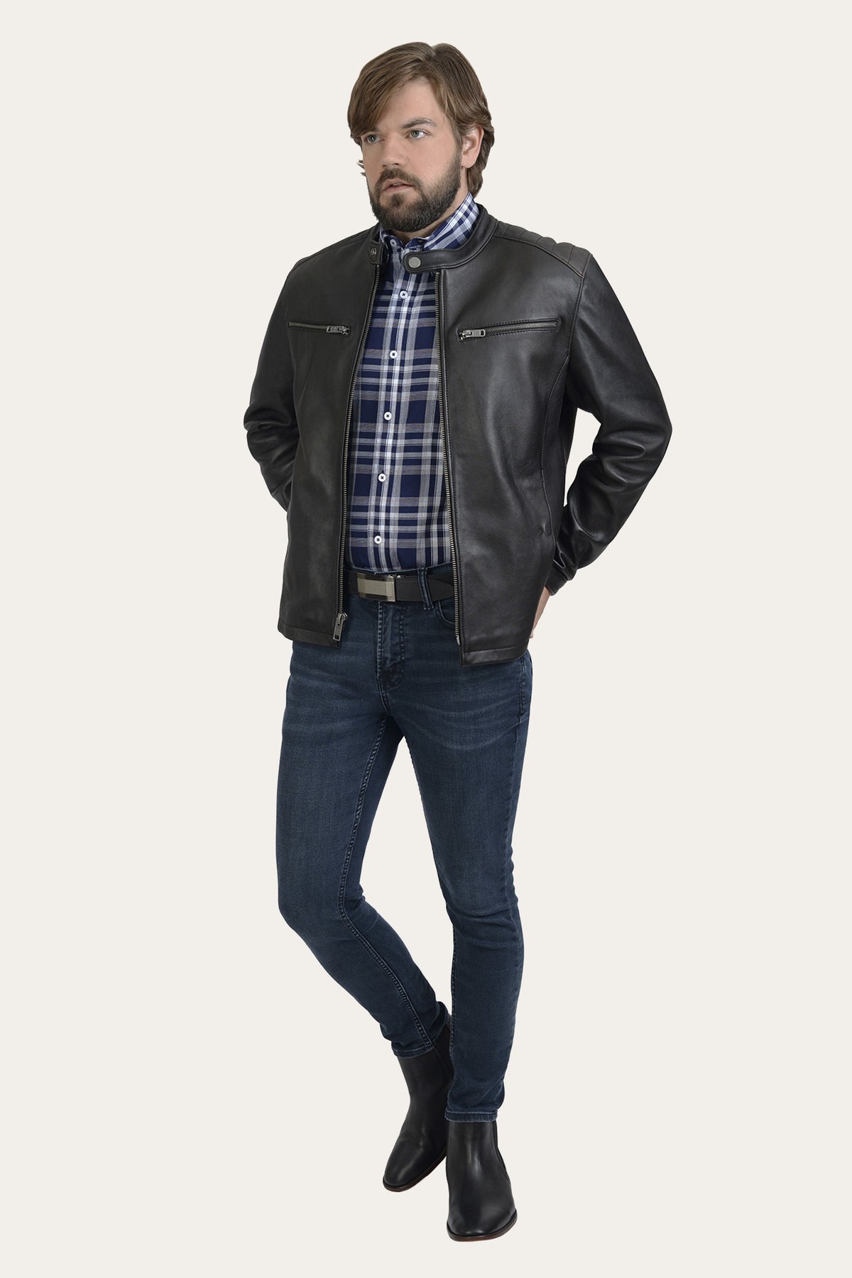 Men's Black Rustler Racer Jacket