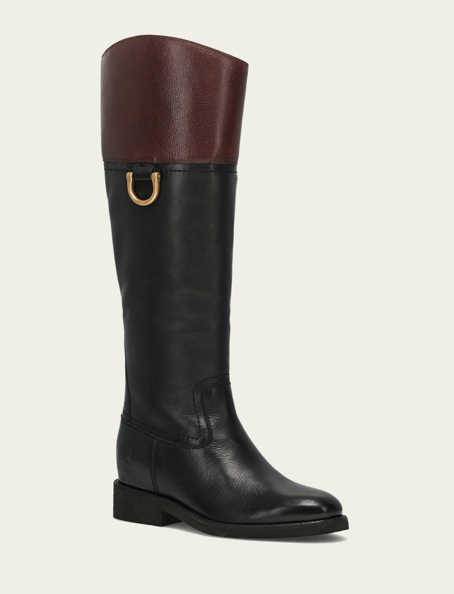 Women's Black Brown Quinn Riding Boot