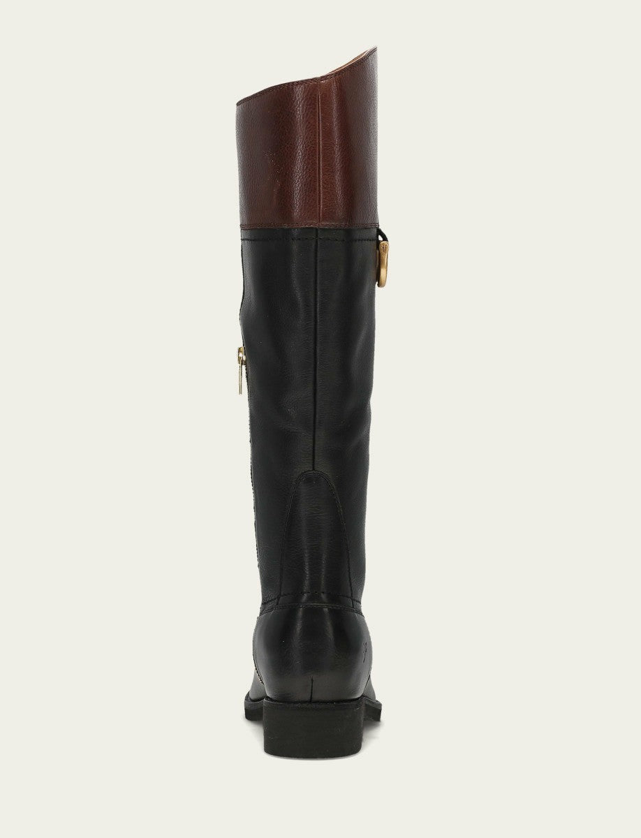 Women's Black Brown Quinn Riding Boot