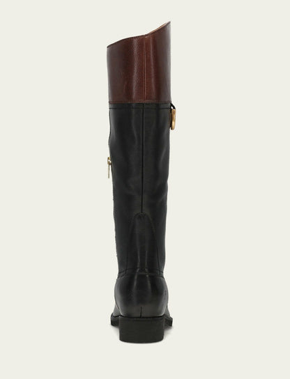 Women's Black Brown Quinn Riding Boot