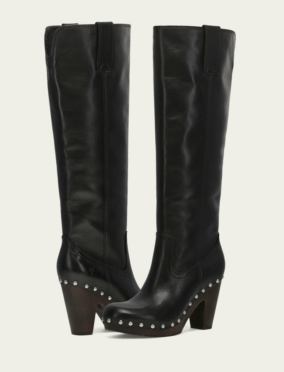 Women's Black Cindy Pull On Tall Boot