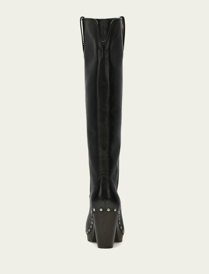 Women's Black Cindy Pull On Tall Boot
