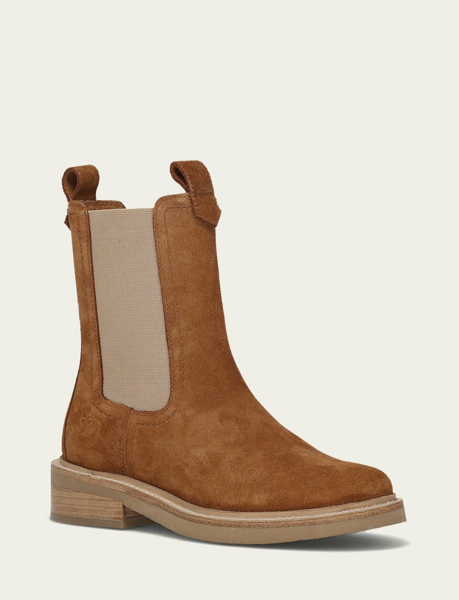 Women's Caramel Suede Phoebe Chelsea Boot