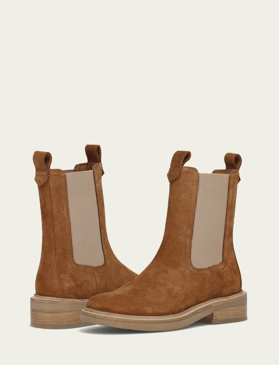 Women's Caramel Suede Phoebe Chelsea Boot