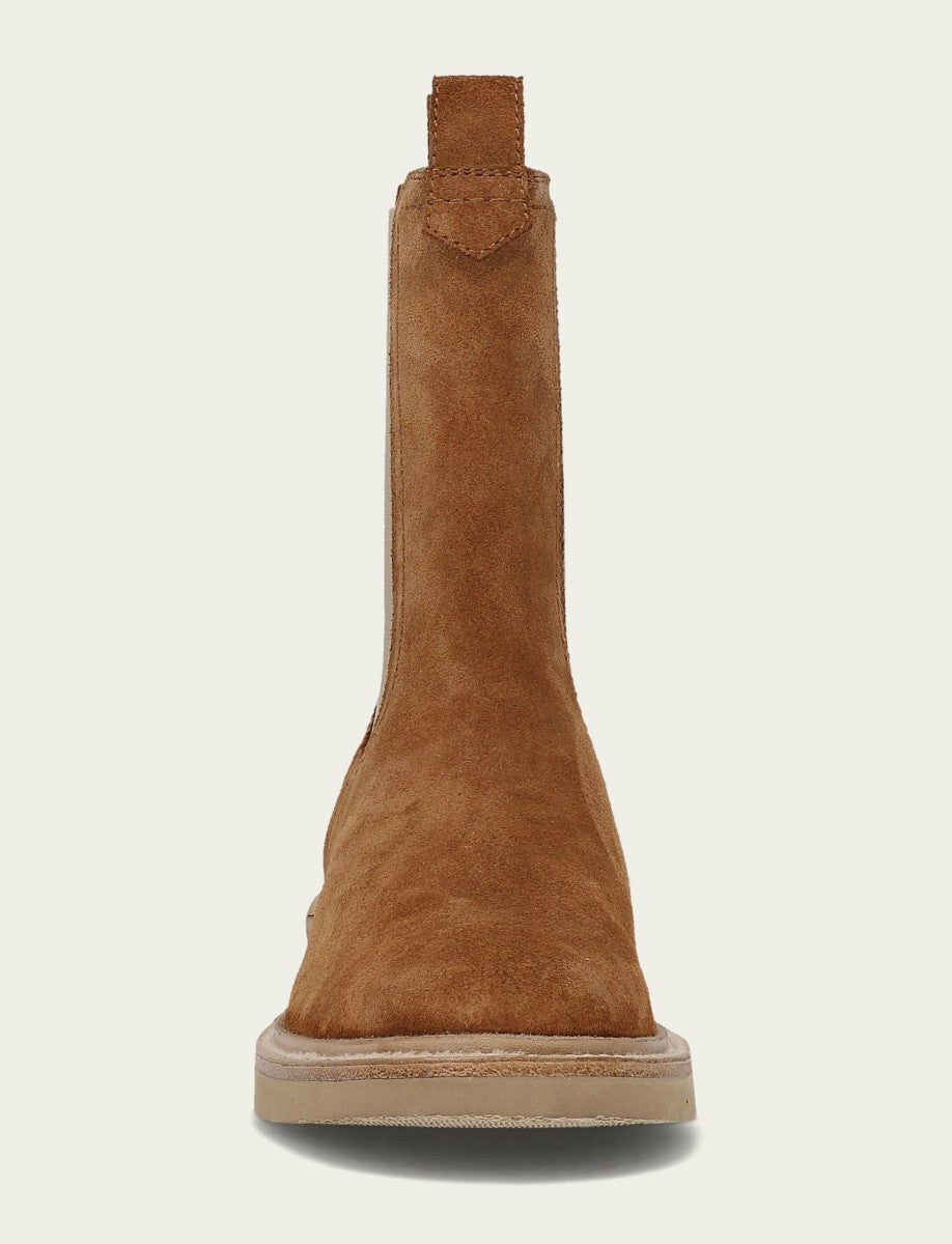 Women's Caramel Suede Phoebe Chelsea Boot