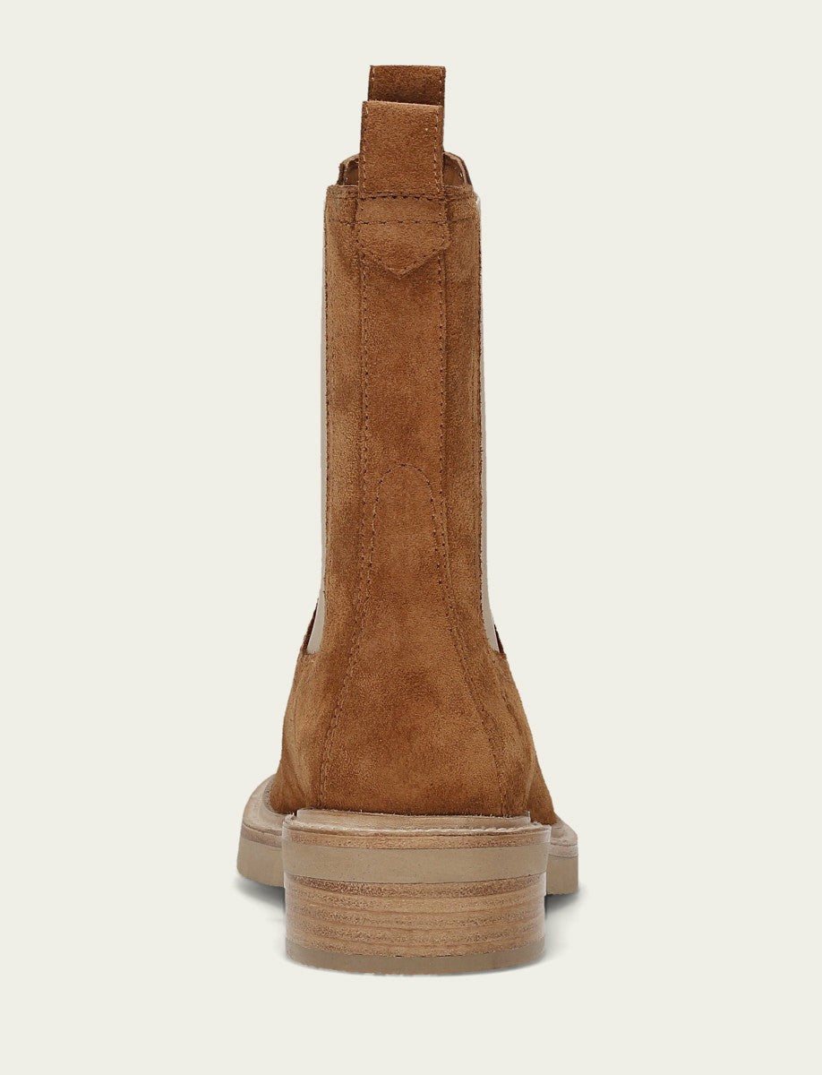 Women's Caramel Suede Phoebe Chelsea Boot