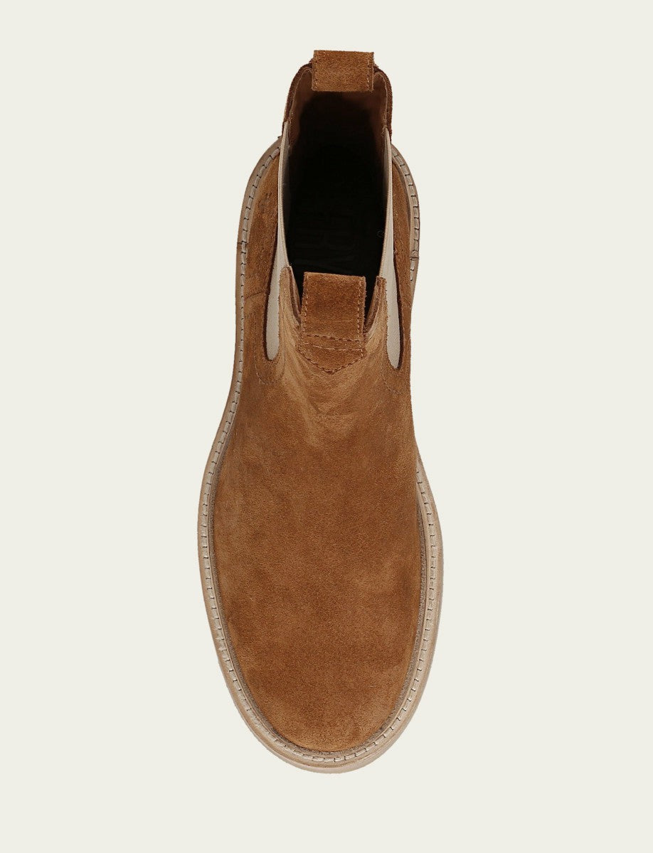 Women's Caramel Suede Phoebe Chelsea Boot